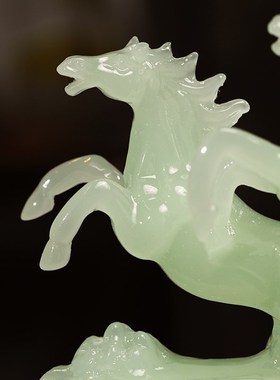 八骏雄风招财马摆件马到成功老板办公室高档装饰公司开业乔迁礼物