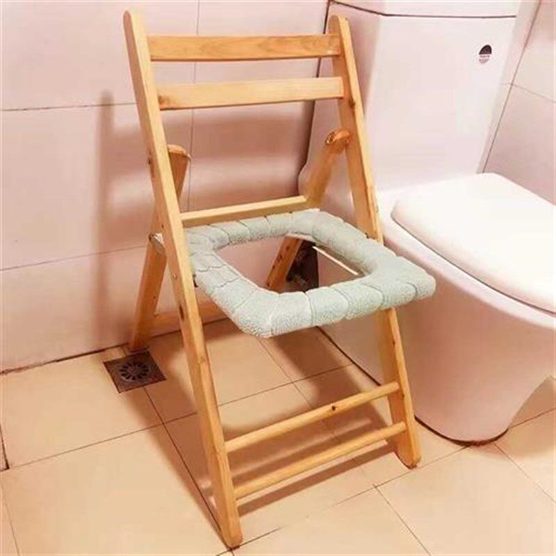 新款折叠实木坐便椅老人孕妇坐便器厕所凳病人大便座椅木质坐便凳