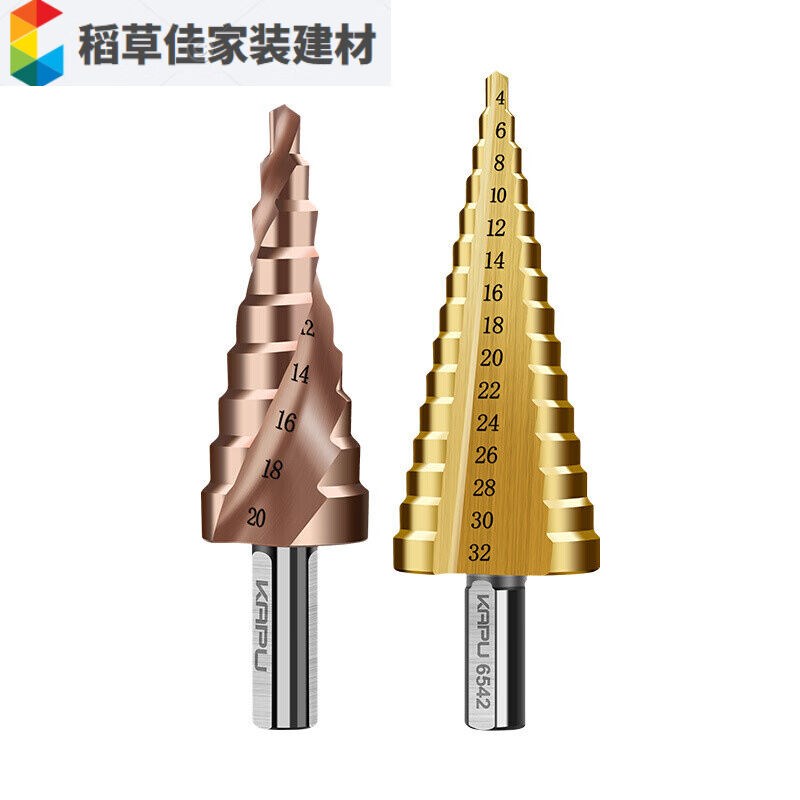 ()宝塔钻头金属扩孔打孔不锈钢开孔器钢铁锥形超硬万多功能4-40