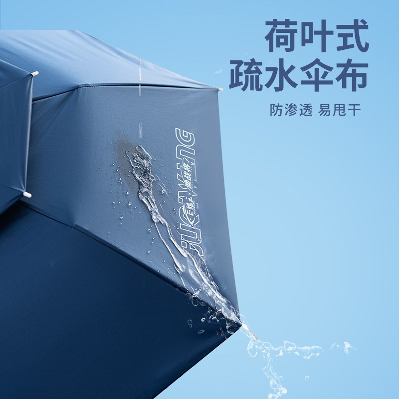 新款伞帽头戴式雨伞上防雨防晒折叠钓伞户外遮阳伞钓鱼伞加固
