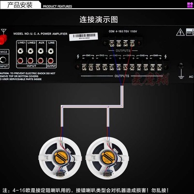 嵌入式吸顶喇叭天花吊顶音响室内家用装修环绕店铺音箱装修工程