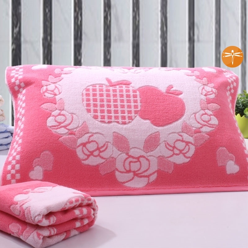 枕巾欧式忱巾 一对装 情侣装枕g巾通用全棉成人帎巾