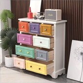 简约现代实木五斗柜美式 九斗柜客厅收纳抽屉式 五斗橱卧室储物柜子