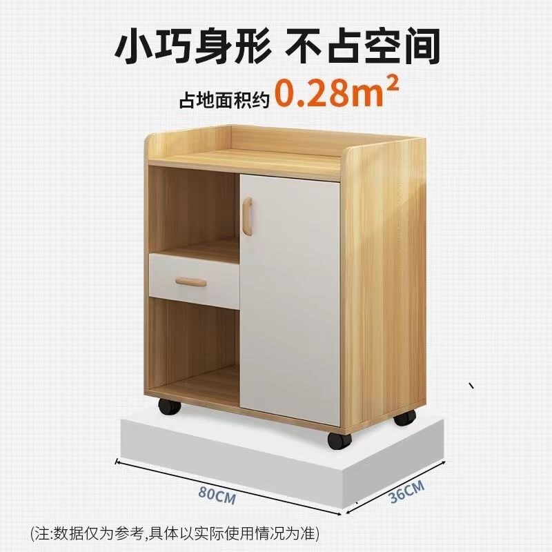 茶水柜家用储物柜移动带轮小茶几餐边柜微波炉厨房橱柜碗柜收纳柜