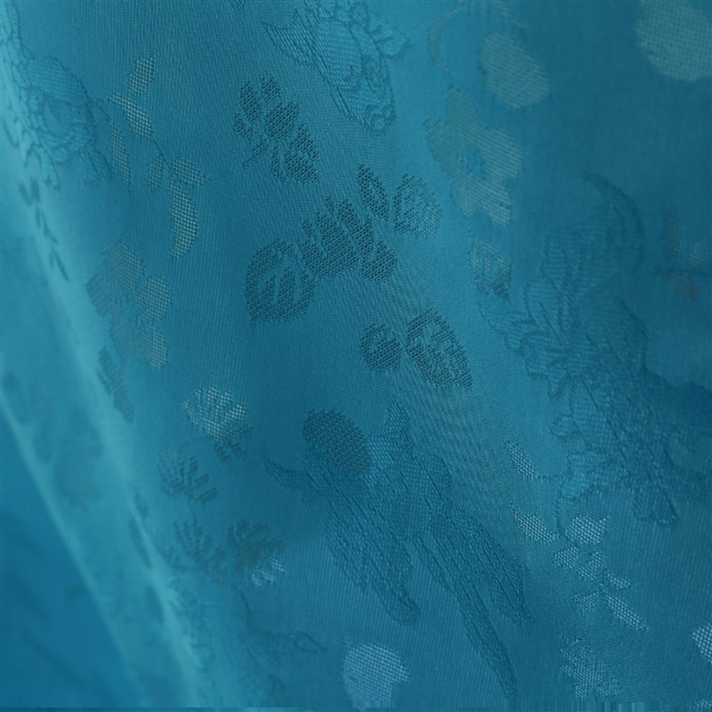 花罗海草金鱼真丝提花布料汉服旗袍中国风传统服饰纹样锦罗坊丝绸