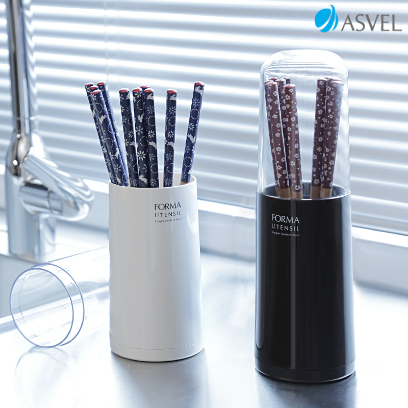 ASVE筷子沥水筒家用厨房带盖筷勺收纳盒创意筷子笼