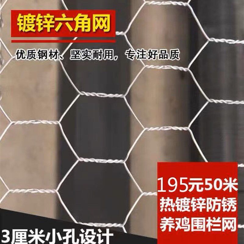 镀锌网丝网围栏护离养殖圈牛羊狗猪鸡鸭防护钢丝铁隔栏护坡六角网