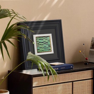 绿色中古入户装饰画法式复古立体背景墙挂画客厅电视柜高级感摆画