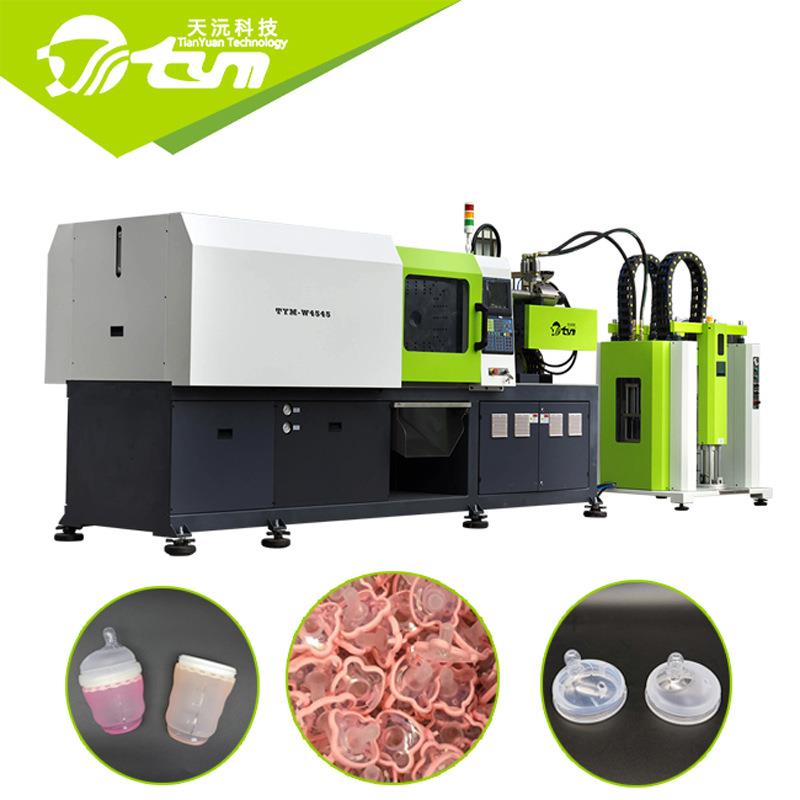 液态硅胶注射成型机生产厂家卧式自动化硅胶奶嘴成型机模具配套