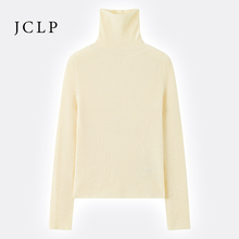 JCLP金纯良品 100%山羊绒翻领修身针织打底衫毛衣25年冬新款女