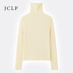 毛衣25年冬新款 针织打底衫 女 100%山羊绒翻领修身 JCLP金纯良品