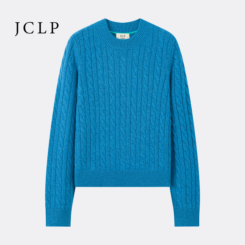 JCLP金纯良品 匠心经典麻花绞花山羊绒长袖针织套头衫女新年毛衣