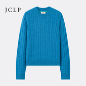 JCLP金纯良品 女新年毛衣 针织套头衫 匠心经典 麻花绞花山羊绒长袖