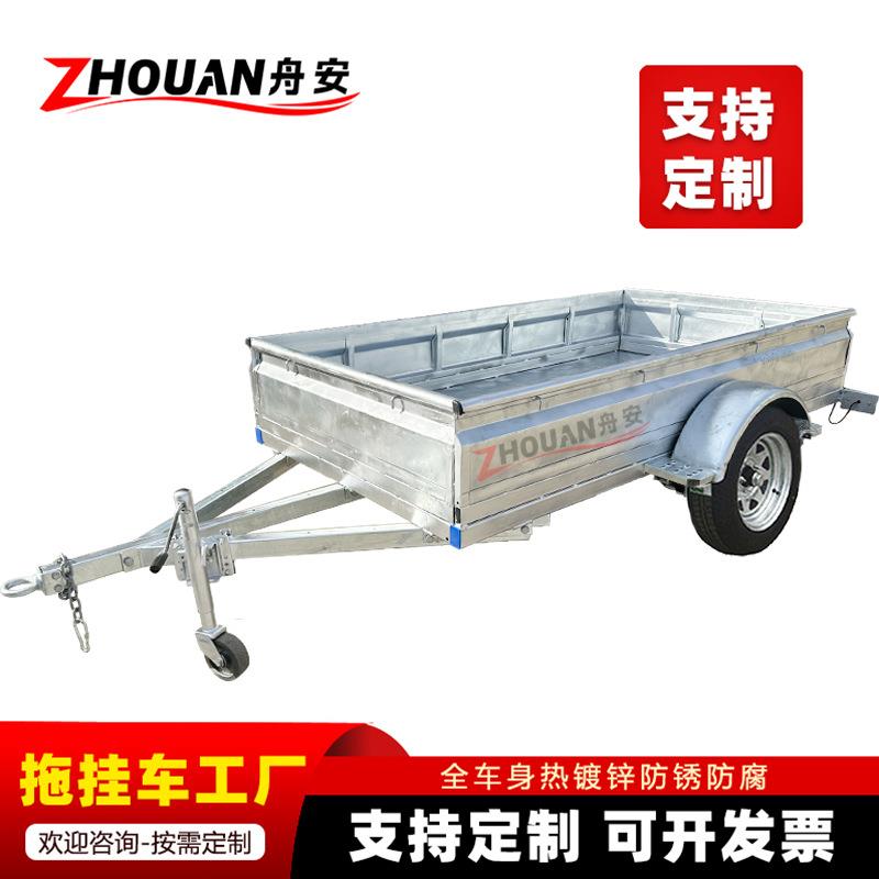 出口箱式拖车平板工具车按需制造热镀锌平顶平板箱式拖车型号齐全