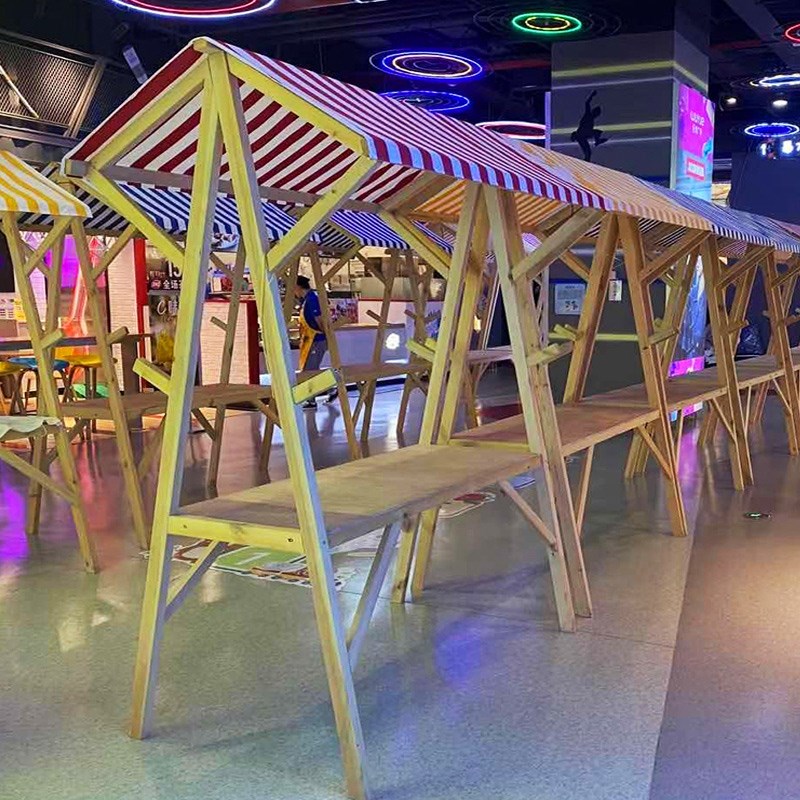 集市摊位木制活动棚架商场售货车小吃花车折叠夜市摆摊市集展示架