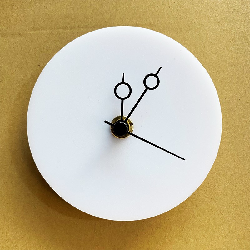 diy钟表圆形现代简约小号空白钟面全套带指针个性创意手工时钟