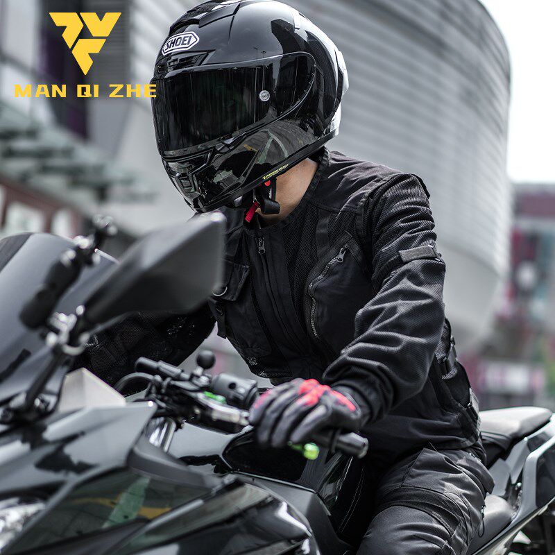 漫骑者夏季骑行护甲衣男女摩托车骑士防摔机车服赛车透气网眼车服