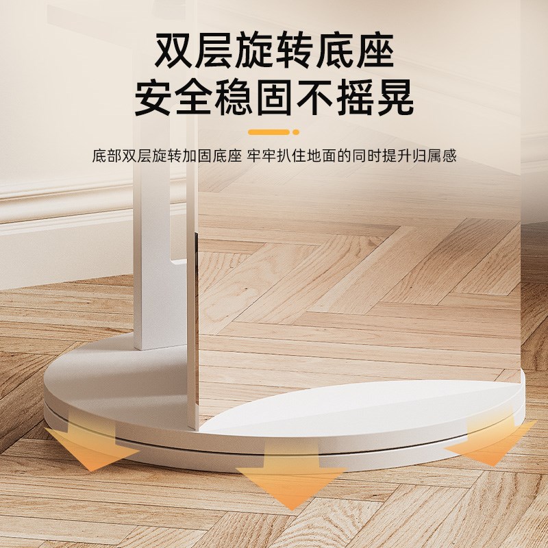 全身镜子落地镜化妆品首饰镜柜收纳储物柜穿衣镜落地一体家用旋转