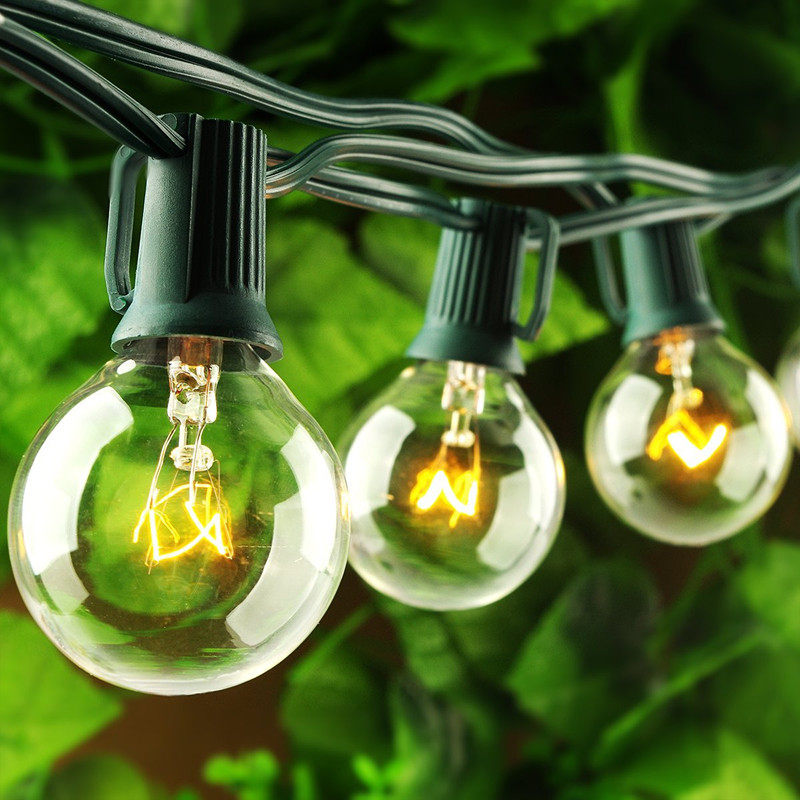 室内户外庭院装饰灯串婚庆彩灯用品欧规E12底座复古G40玻璃灯泡