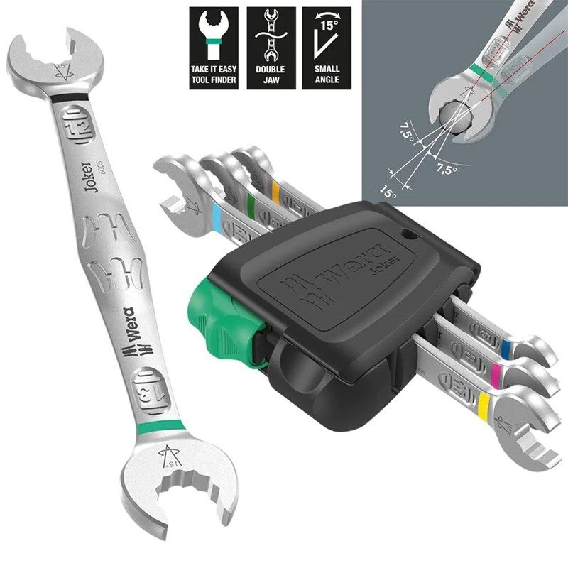 德国维拉WERA小角度公制梅花呆双头开口扳手4件套装 6005 6-13mm,搬运/仓储/物流设备,其他起重搬运设备,淘宝优惠券,粉丝福利购,淘宝优惠卷