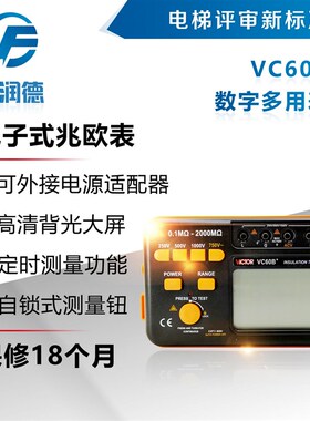 VC60B+ 兆欧表 绝缘电阻测试仪 胜利仪器 电梯资质评审仪器福润德