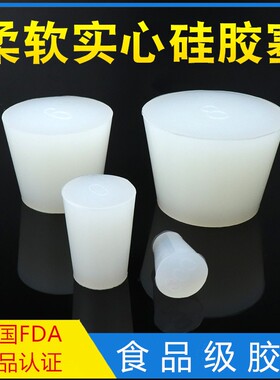 硅胶塞堵头 试管塞水管带孔塞子橡胶密封塞水池水槽下水道堵孔塞