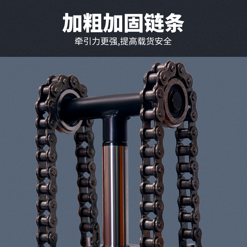 诺佳手动升高车2/3吨搬运车升降堆高车手推装卸车高品质地牛叉车