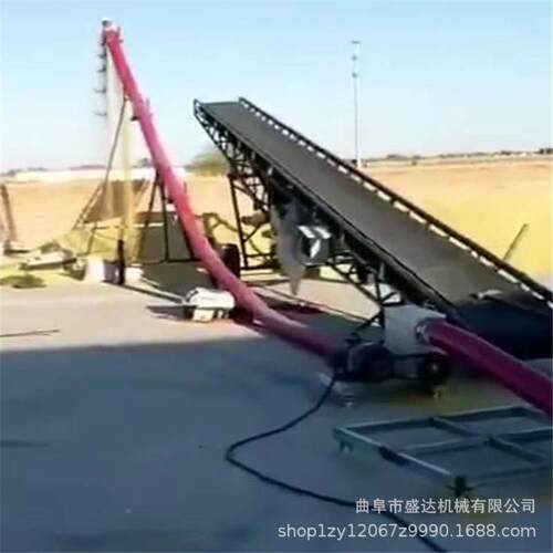集装箱白卸中驱软管运输机 糖耐腐多蚀耐磨SD-XLJ功能软管抽料机