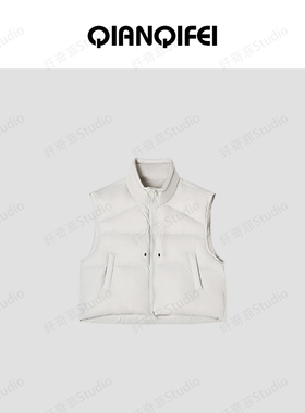 2-3F B 新款极简泡芙感宽松立领鹅绒马甲 TK5119