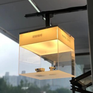 旋转置物展示亚克力灯箱定制网红蛋糕鲜花店发光广告牌可放装饰物