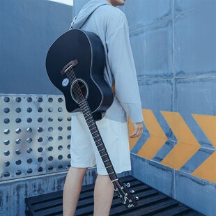 Saga萨伽sf600c吉他初学者入门学生女男民谣木吉他41寸电箱40