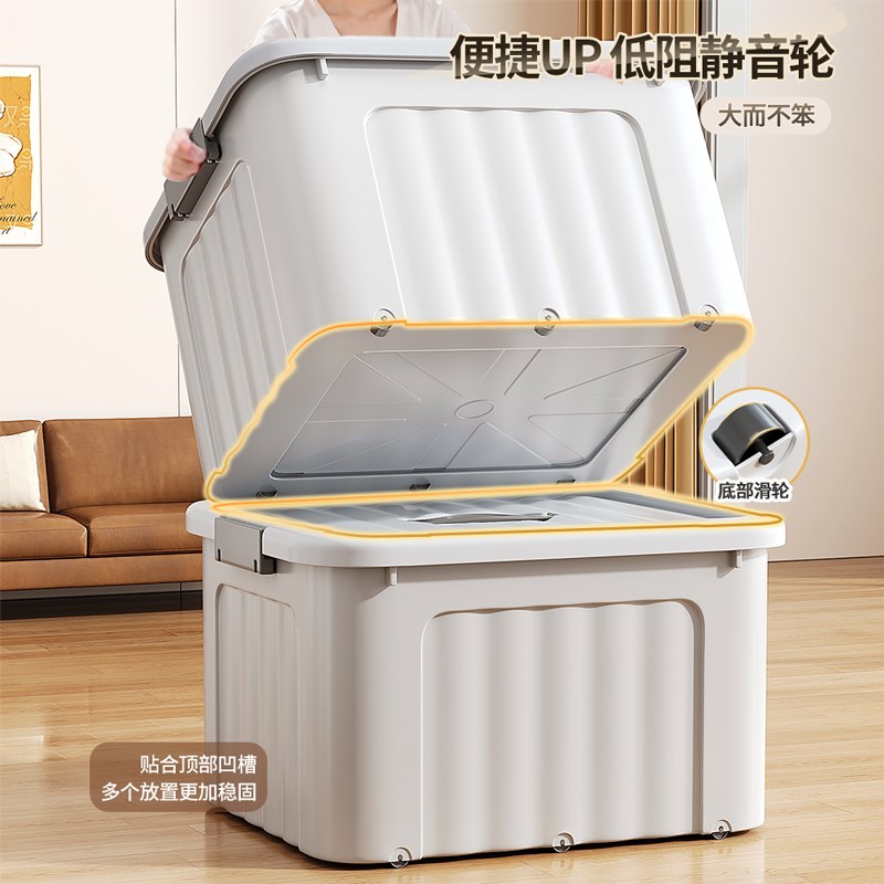 佳帮手搬家加厚收纳箱带盖大号行李被子衣物收纳塑料结实储物箱子