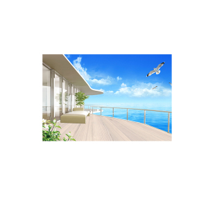 卧室床头装景画主卧房间挂画饰滩海沙椰树壁画酒店客房背景墙面画