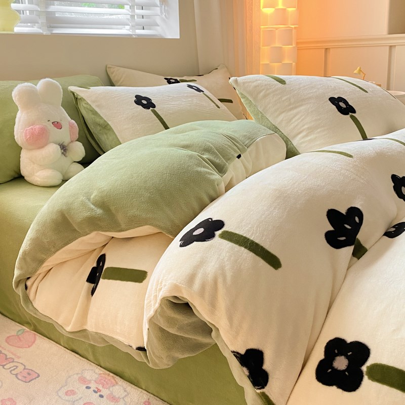 清新被子秋冬被一整套七件套床上用品宿舍被褥全套装