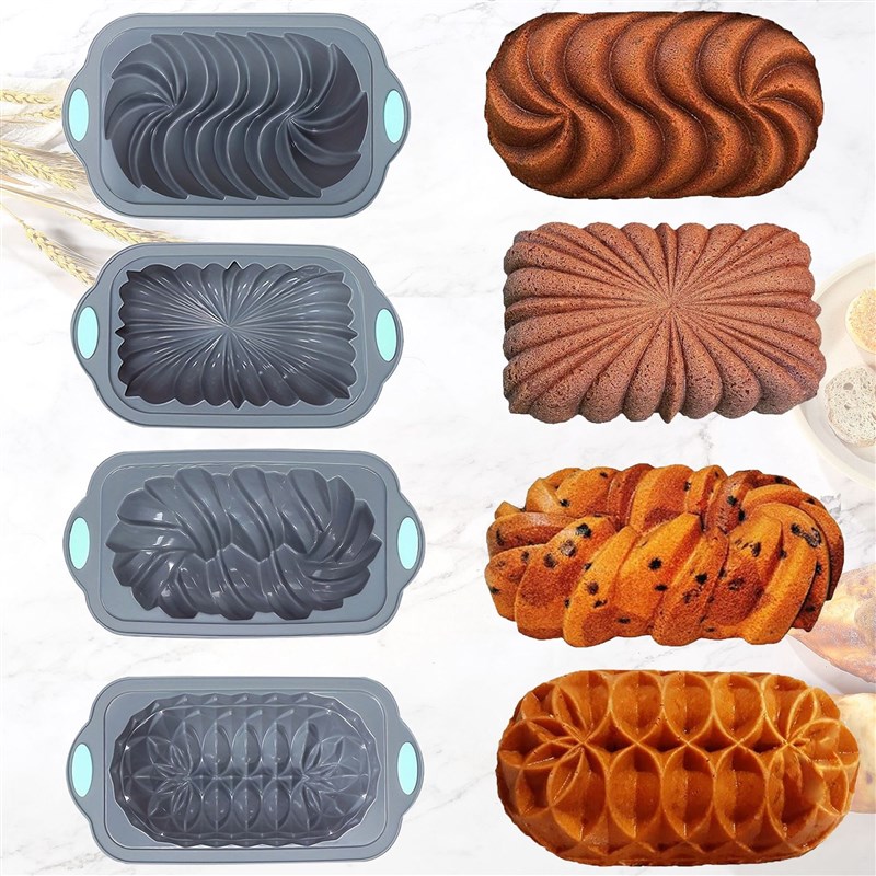 新麻花形长方形吐司盒面土司威风蛋糕胚模烘焙烤盘硅胶模具
