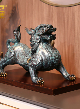貔貅摆件一对瑞兽新中式家居装饰品公司乔迁开业礼品