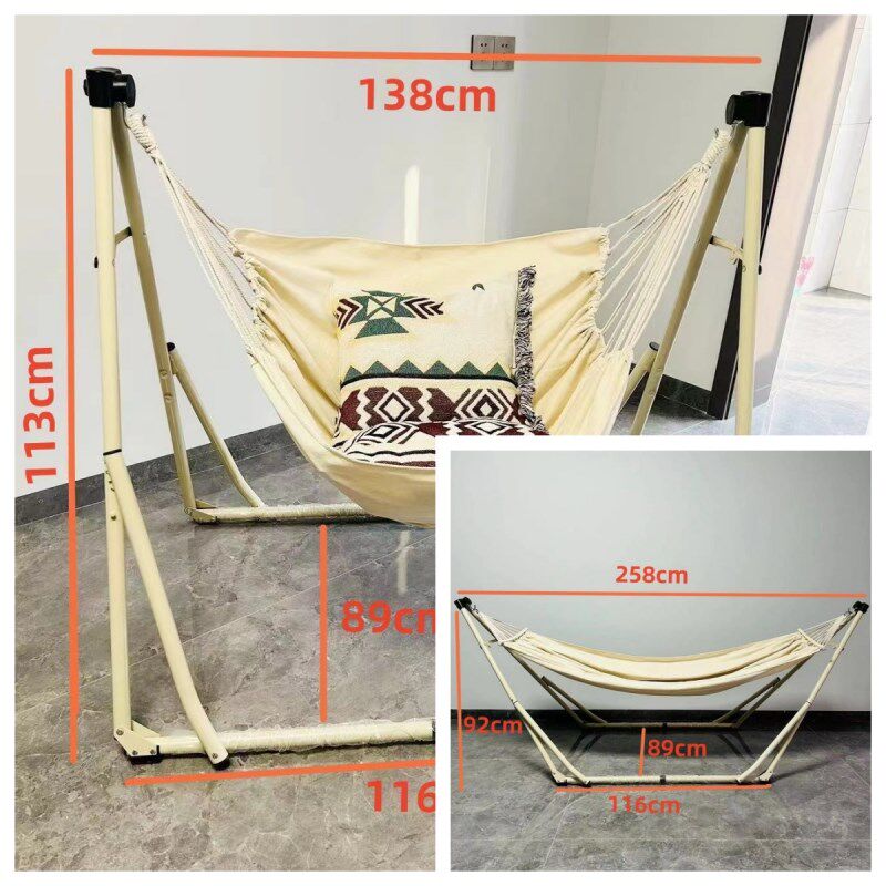 折叠吊床支架秋千吊椅防侧翻两用便携室内户外野营荡秋千摇椅露营