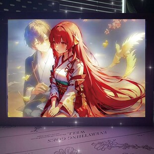 龙族上杉绘梨小灯光画夜面镜子ns衣镜灯创意风