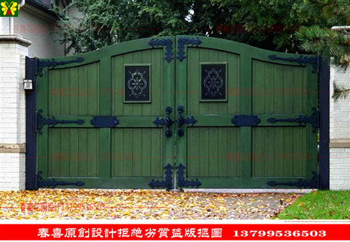 庭院对欧式花园门别墅档门门开门小区大门高大别墅大门定做