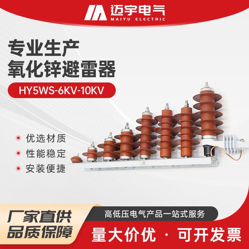 氧化锌避雷器hy5ws-6kv-10kv系列高压氧化锌避雷器硅胶避雷器