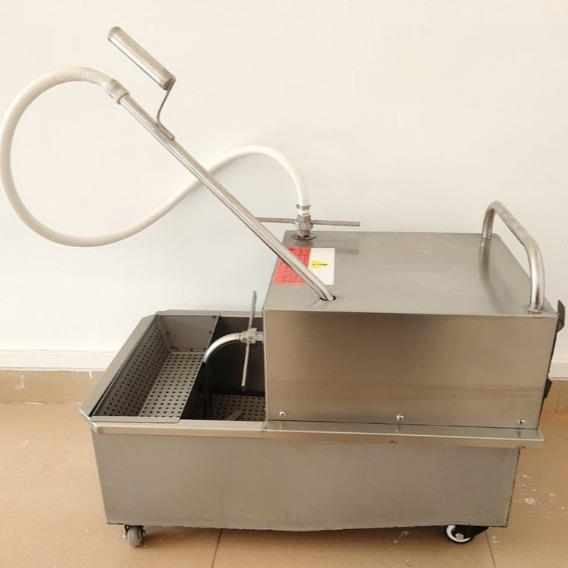 厂家直销开口电炸炉滤油车商业汉堡店设备油炸锅净化器滤油机