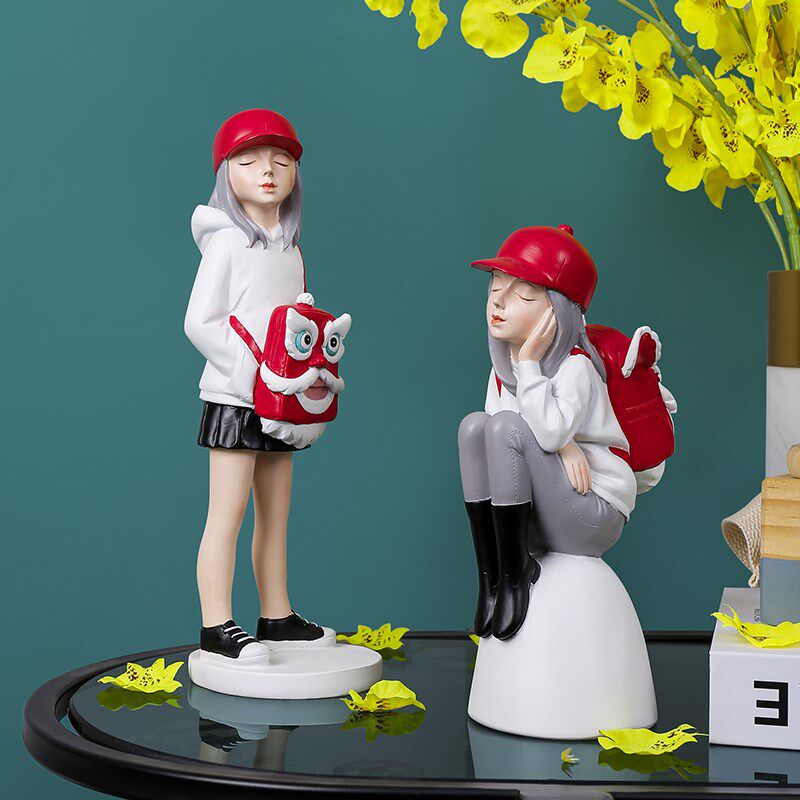 创意旅行人物摆件卧室书房客厅电视柜儿童房样板间趣味中国风装饰,家居饰品,装饰摆件,淘宝优惠券,粉丝福利购,淘宝优惠卷