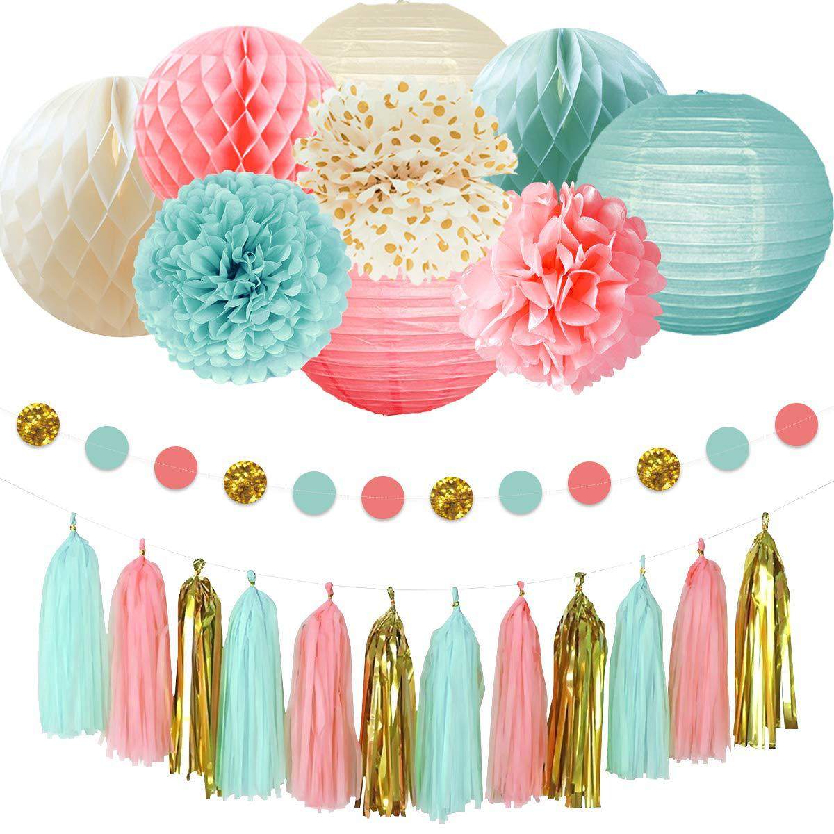 纸花球套装纸灯笼蜂窝球纸流苏婚礼装饰洗礼派对幼儿园,节庆用品/礼品,节日装扮用品,淘宝优惠券,粉丝福利购,淘宝优惠卷