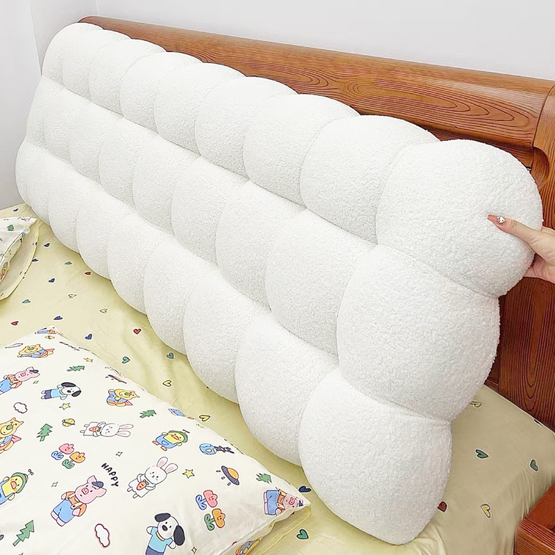 奶油风牀头靠背靠垫榻榻米牀上软包靠枕2023新款宿舍通用牀头靠背