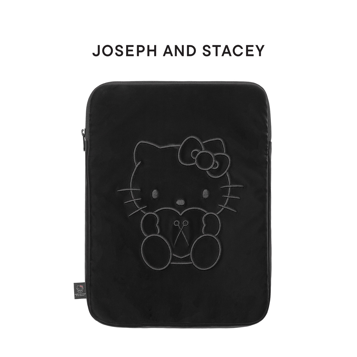 JOSEPHANDSTACEY韩国包包女新款黑色hellokitty包包平板收纳袋