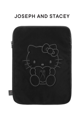 JOSEPHANDSTACEY韩国包包女新款黑色hellokitty包包平板收纳袋