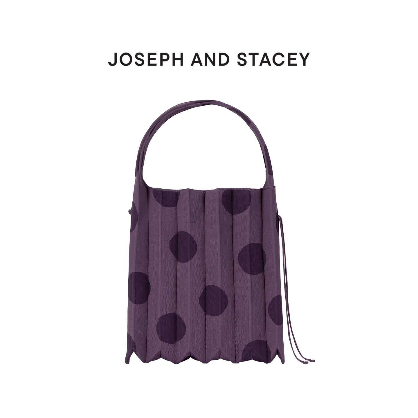 JOSEPHANDSTACEY韩国包包女新款冬大容量简约波点紫色单肩手提包,箱包皮具/热销女包/男包,通用款女包,淘宝优惠券,粉丝福利购,淘宝优惠卷