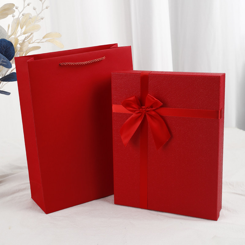 红色礼盒喜庆结婚伴手礼品盒生日长方形礼物盒子喜糖盒大号定制