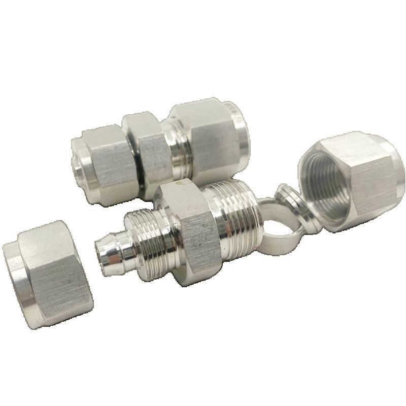 正宗304不锈钢快拧对卡套直通接头 快拧变卡套6mm8mm10mm12mm