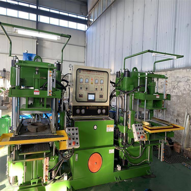 全自动双联四柱真空骨架油封机复合模热压平板硫化机带上下顶出